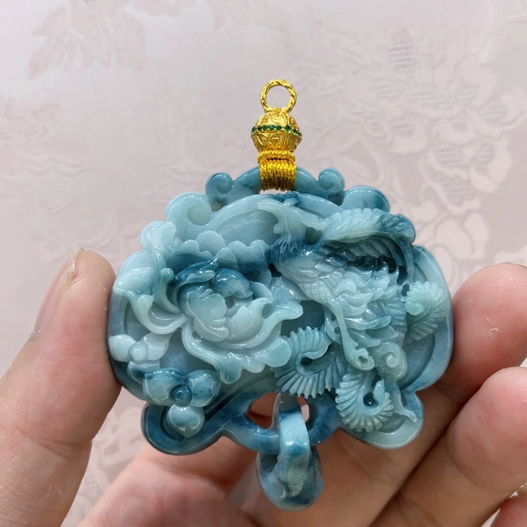 翡翠合金吊坠(赠链)代编织