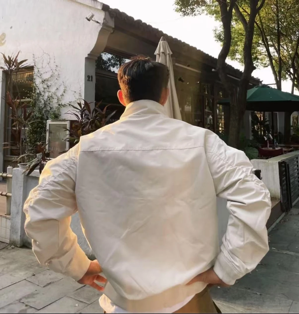 秋季耐磨立领几何美式防泼水夹克痞帅上衣港风工装风
