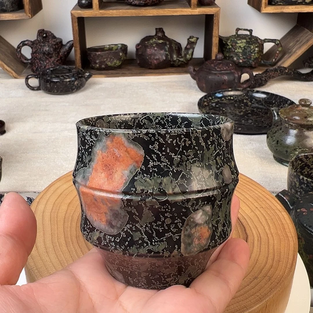 梅花玉青藤竹节杯130毫升