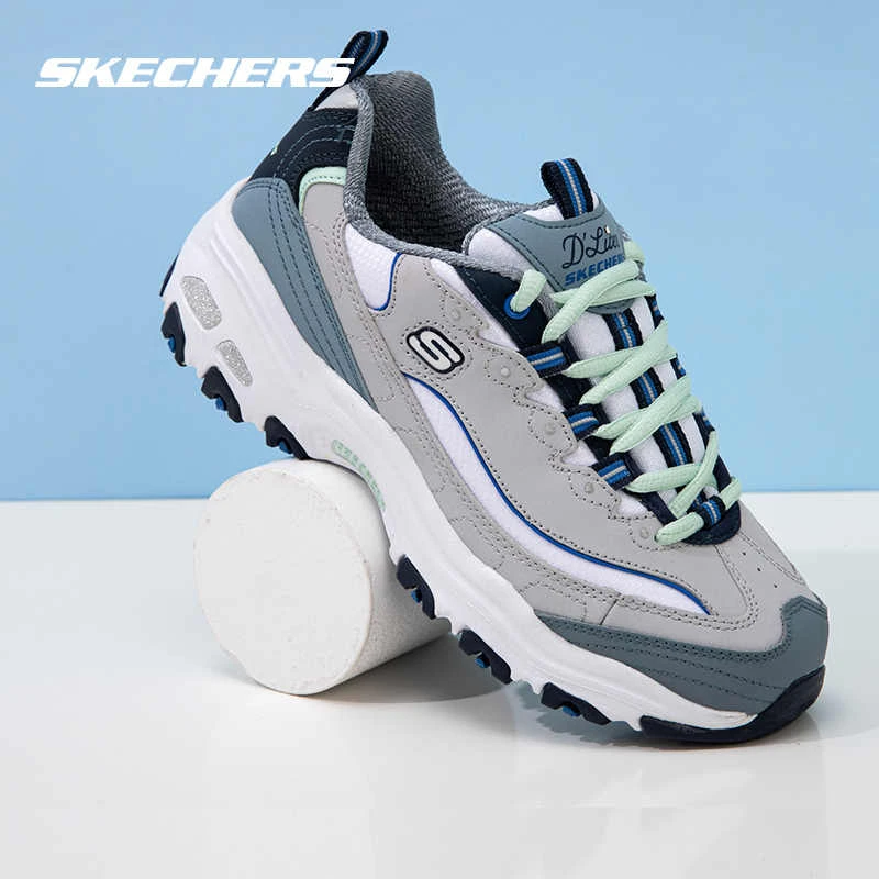 斯凯奇透气轻便网面熊猫老爹鞋女鞋厚底缓震休闲鞋运动鞋13143