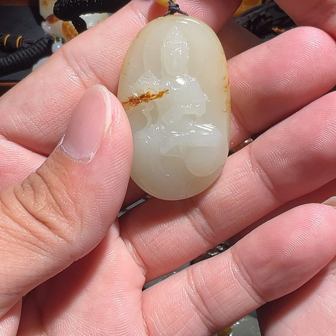 人***醒吊坠(不含链)未镶嵌和田玉