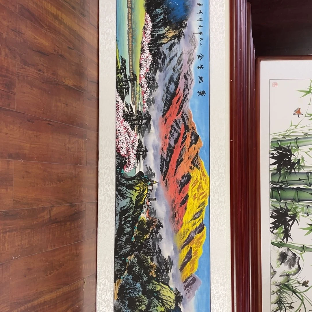 国画带框尺寸48*163厘米