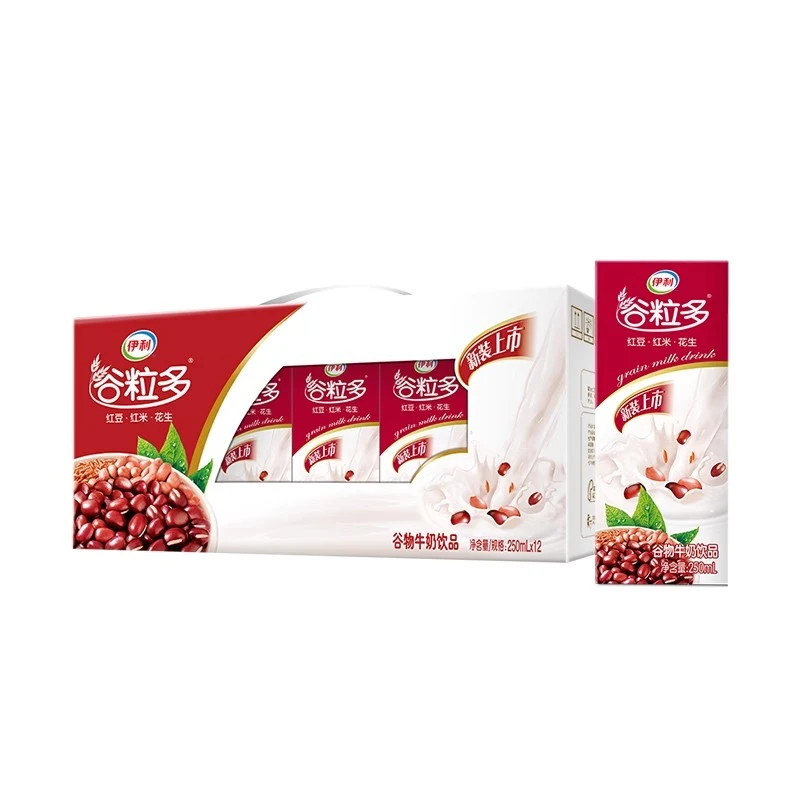 (6月)伊利谷粒多谷物牛奶饮品(红豆红米花生)250ml*12盒【京东次日达】