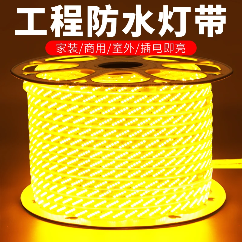 led灯带家用客厅吊顶户外防水工程亮化装饰220v室外照明白光灯带