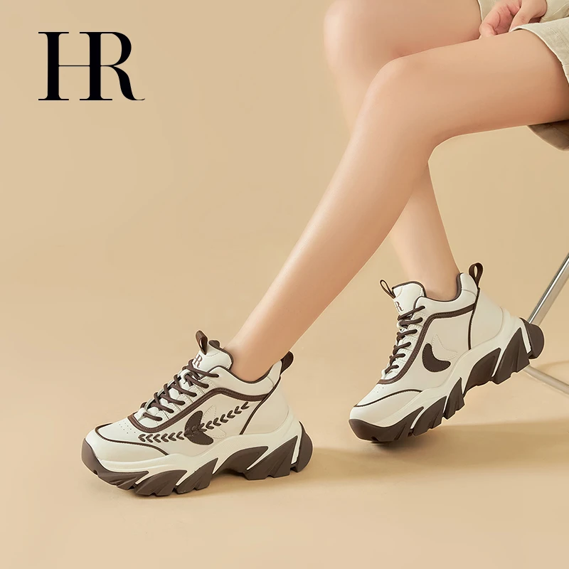 HR/赫莲娜厚底冬季增高老爹鞋时尚休闲鞋时尚高帮秋季拼色