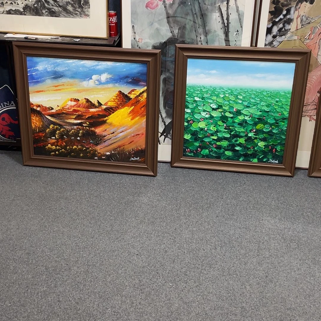 安***栖国画手绘画作品带框