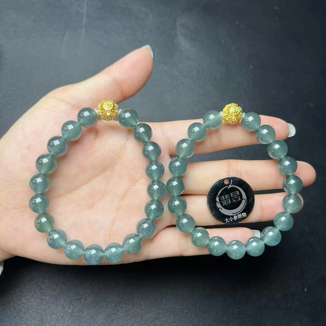 翡昱-N4-17703-天然A货翡翠手串/约9+/约19颗/-多样性发其一C