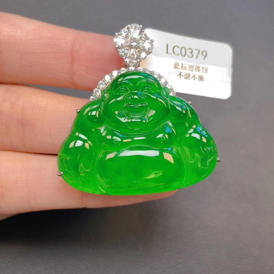 【闪购商品】吊坠(不含链)银S925镶嵌翡翠