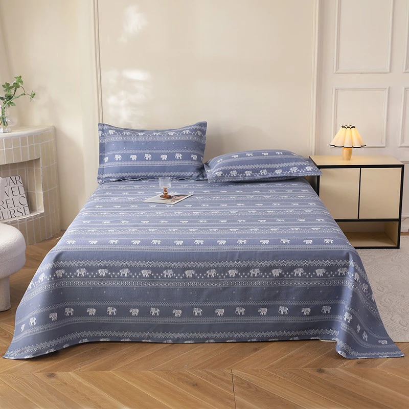 加厚棉老粗布床单斜纹平整亲肤简约床盖