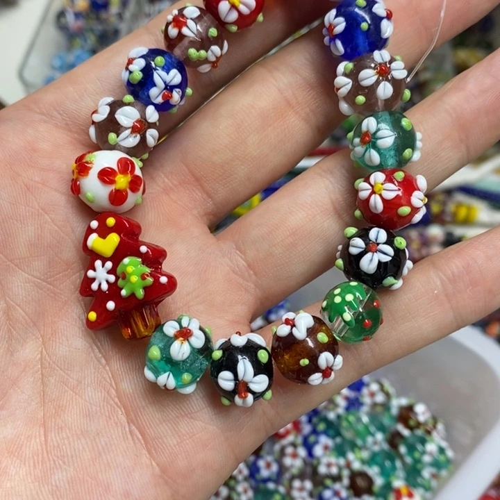 琉璃颈饰圣诞款手链