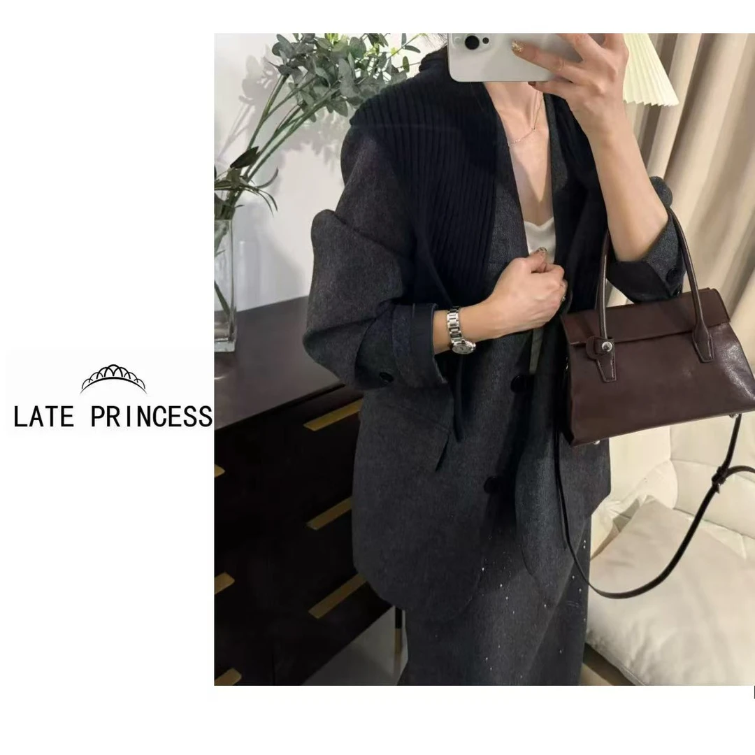 LATE PRINCESS【精彩纷呈】秋装新款设计师长袖西装两件套