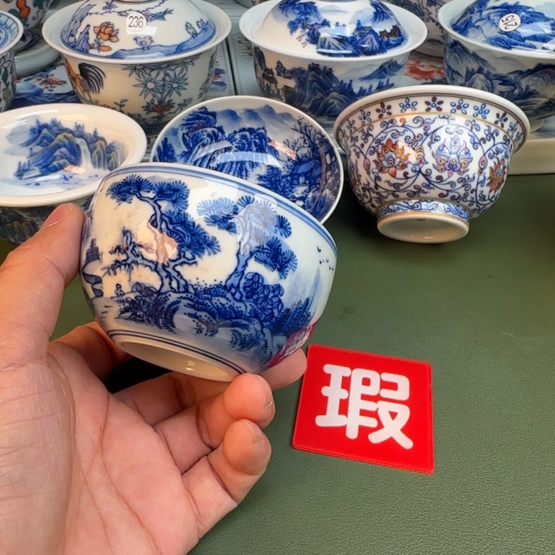 纯手工纯手绘茶具石头239开片