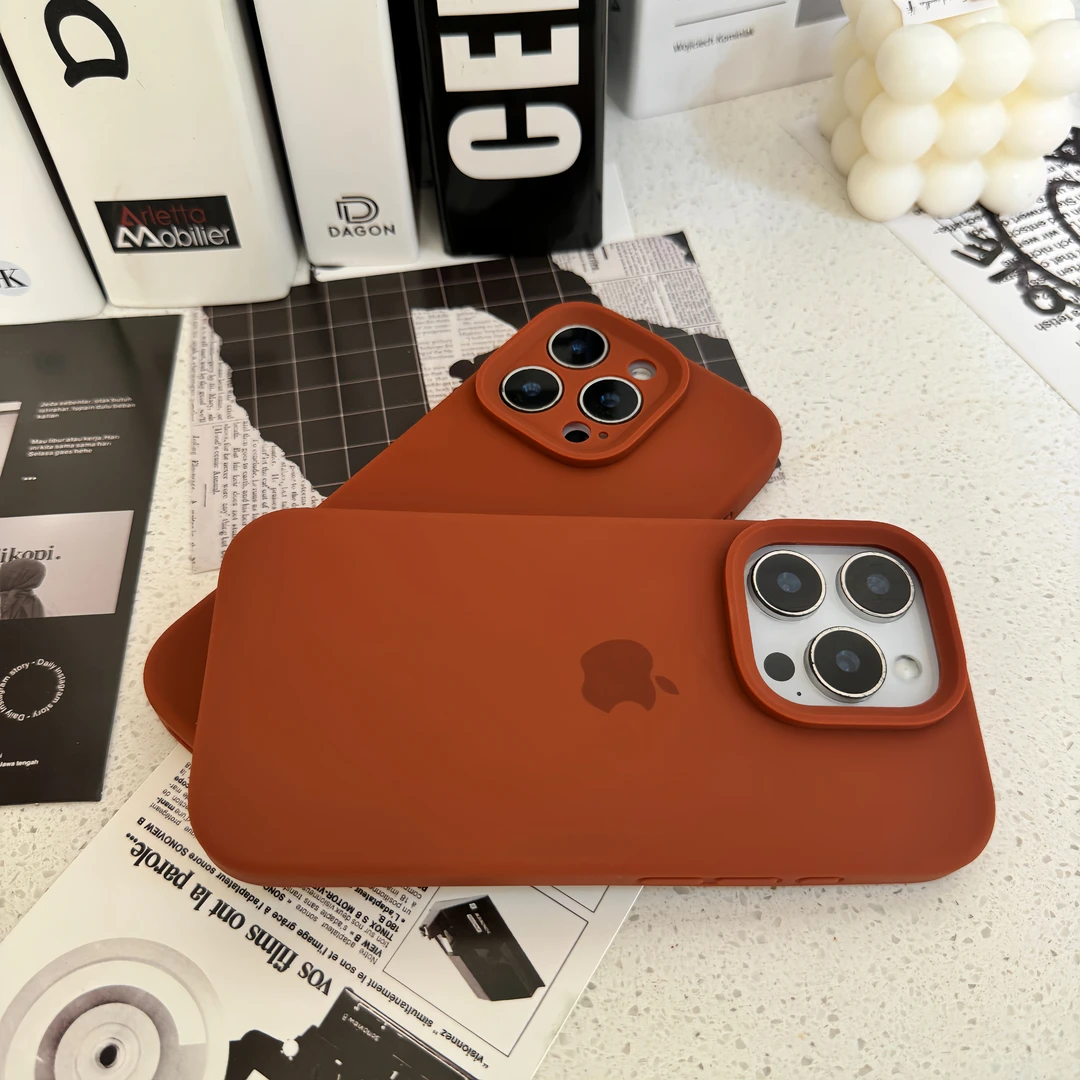 【栗子棕】适用苹果17/16系列液态硅胶防摔手机壳iPhone15/14/13/12