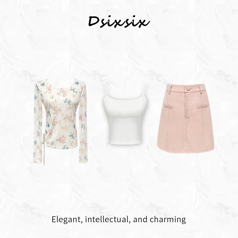 Cherry She【塞纳花房】春夏新款法式气质休闲时尚百搭显瘦短裙套装