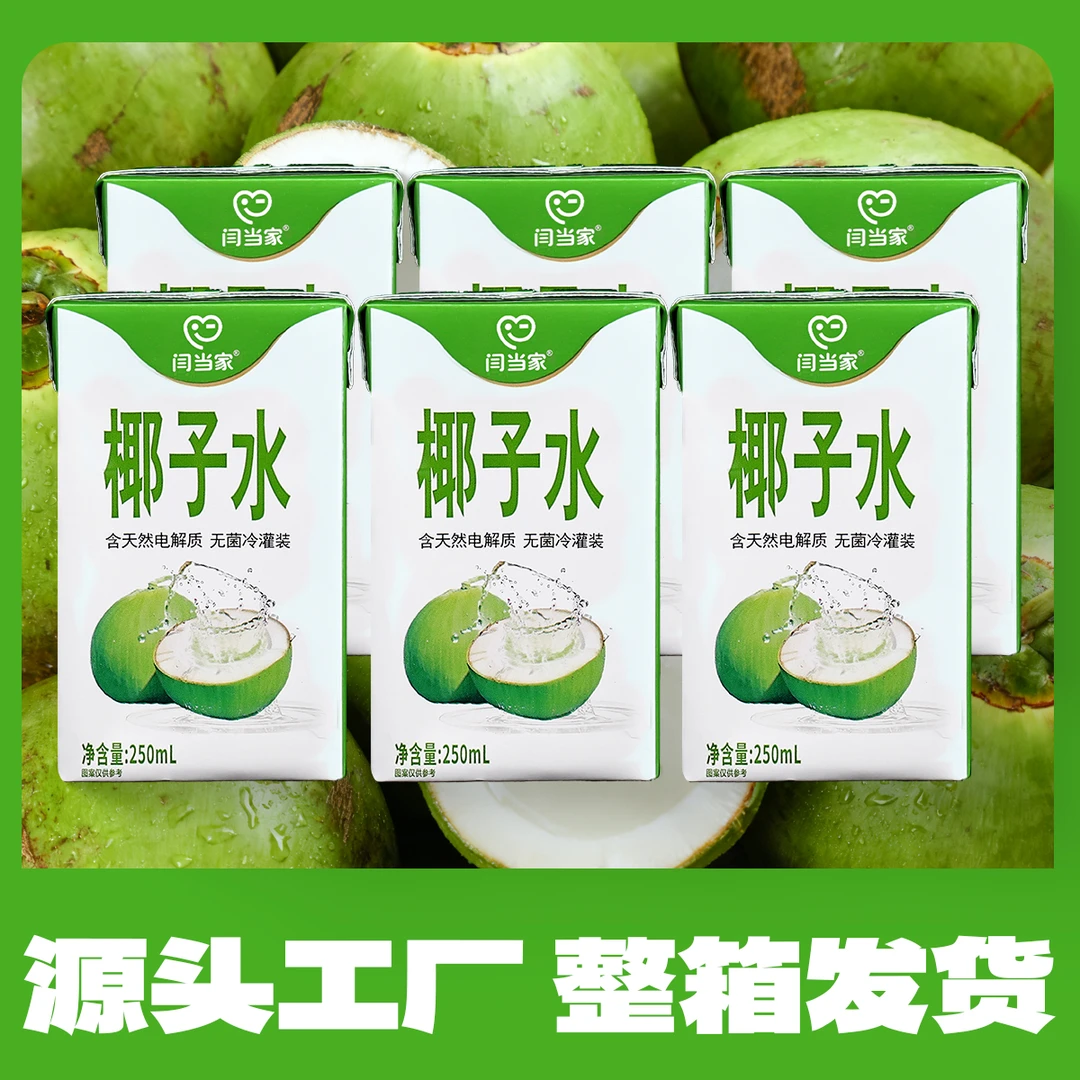 椰子水0脂0添加防腐剂饮料250ml盒装装网红爆款