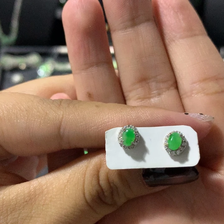 翡翠银S925镶嵌戒指