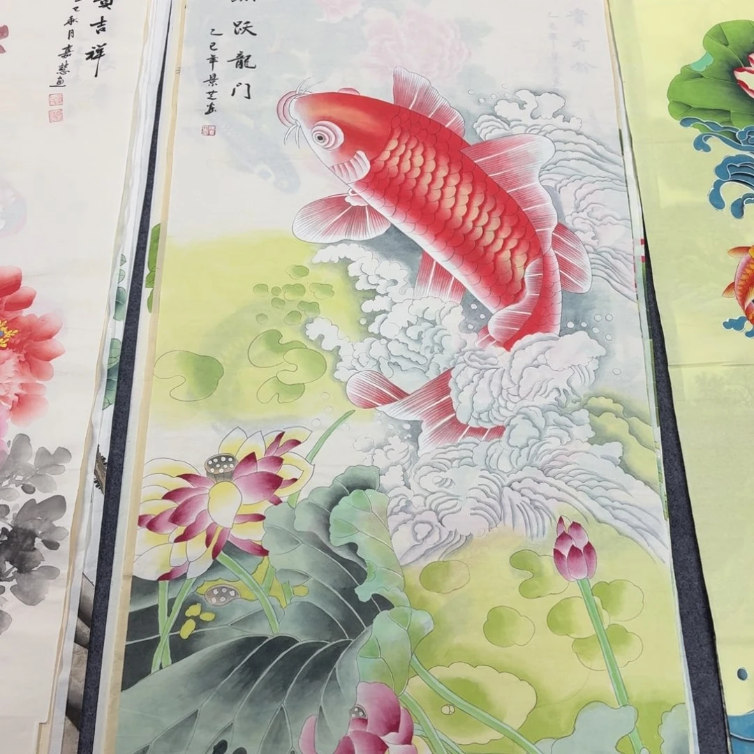 国画140×70工笔手绘画画画