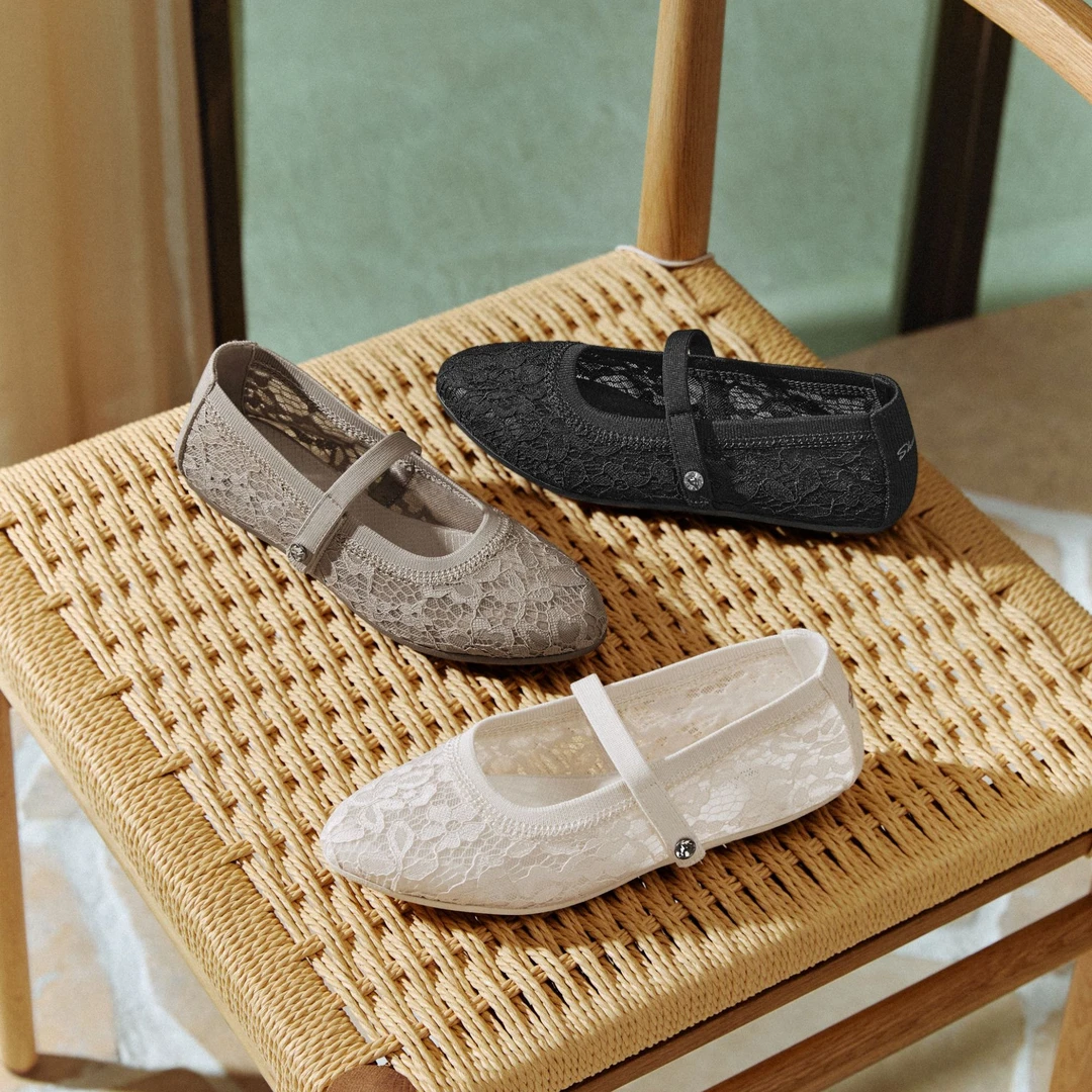 斯凯奇女鞋新款夏透气舒适浅口玛丽珍单鞋百搭百搭旅游鞋158995