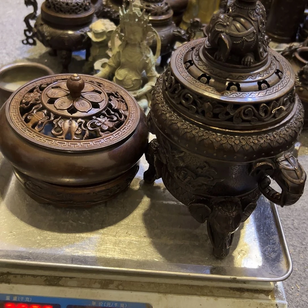 东***士黄铜摆件，文房摆件工艺品
