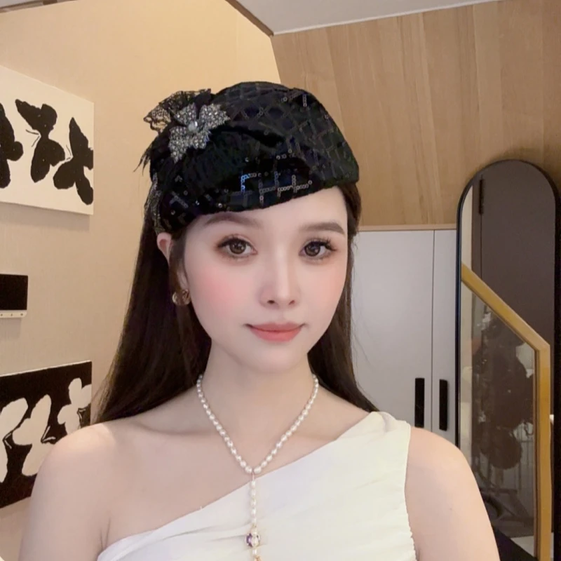 【菲梵原创 编号-498】复古风日韩复古简约风女发箍时髦小礼帽头饰