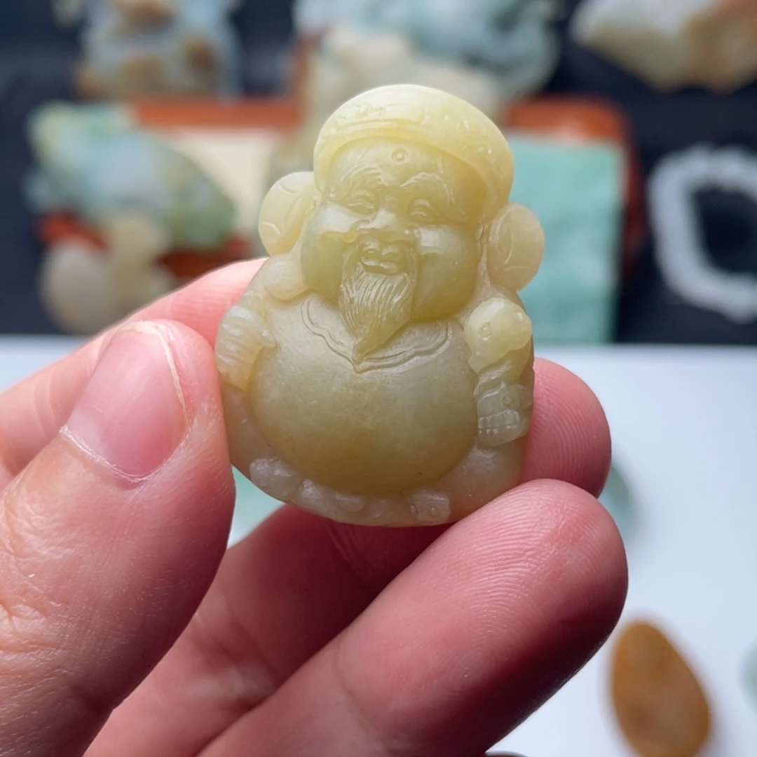 未镶嵌定制翡翠财神