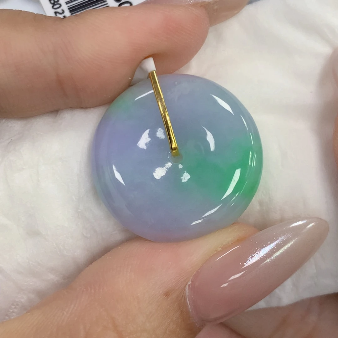 颈饰18K金镶嵌翡翠