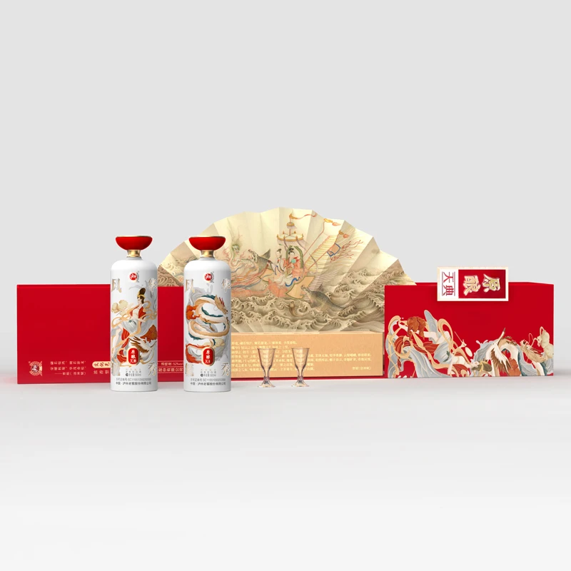 LUZHOU/泸州原酿天典浓香型白酒风华毓秀礼盒装500ml*2*3盒52度