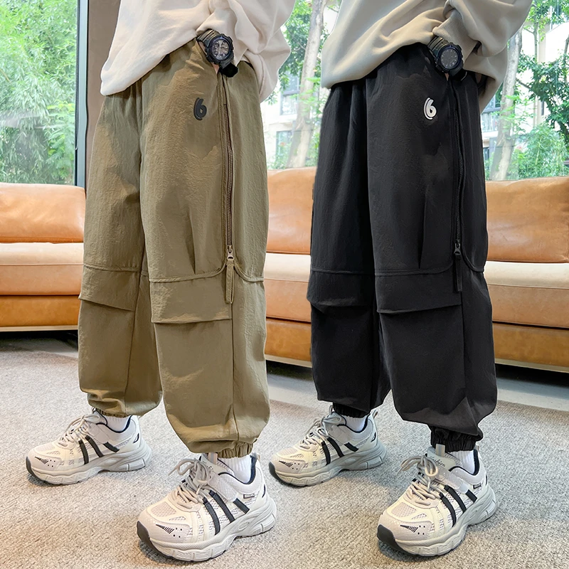 男童秋装工装休闲裤2025新款中大童宽松韩版长裤儿童秋季洋气裤子