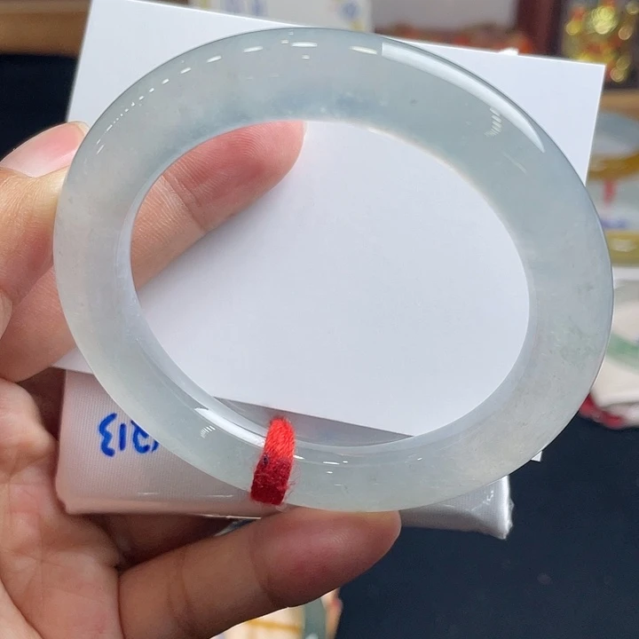 未镶嵌手镯翡翠54.7冰透圆条