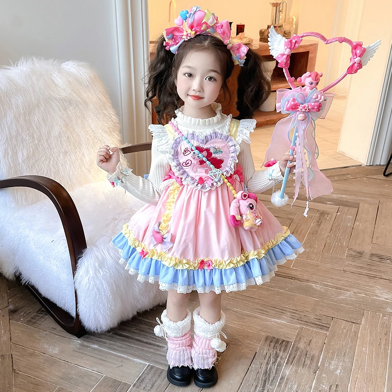 女童连衣裙春秋款2025新款儿童可爱宝宝春装小马宝莉洛丽塔公主裙