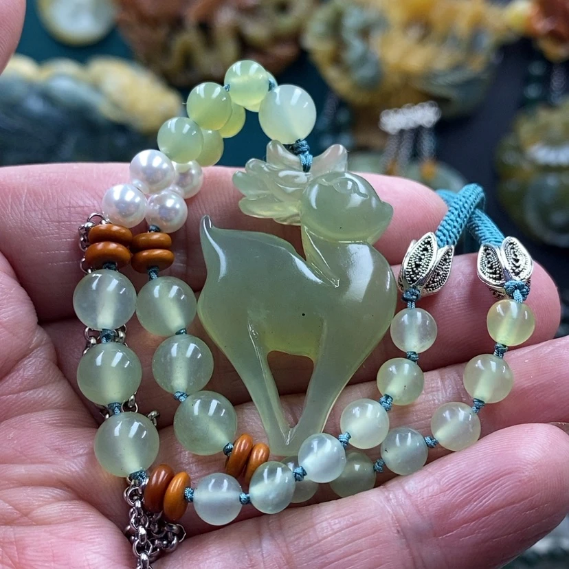【闪购商品】蛇纹石玉未镶嵌吊坠