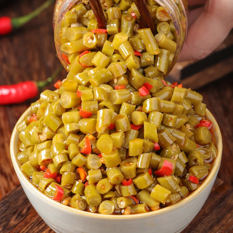 菜乐乐酸豆角下饭菜湖南特色开盖即食预制菜