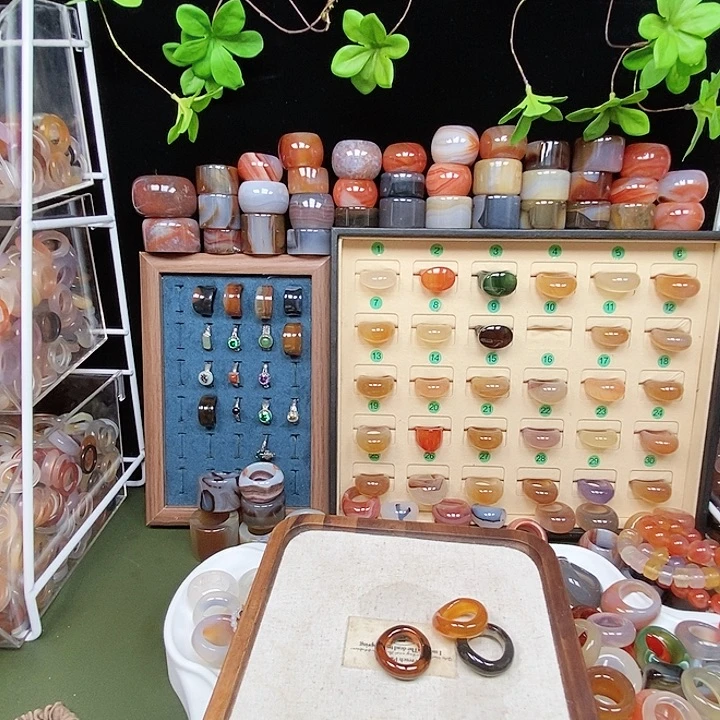 往***啊玛瑙/玉髓合金戒指