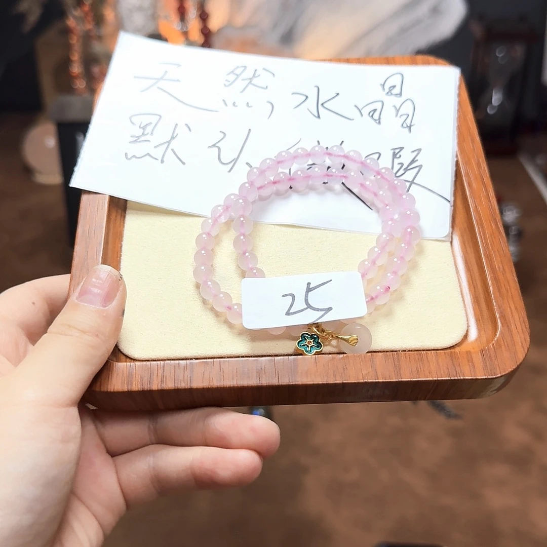 水晶手链合金月***?天然水晶