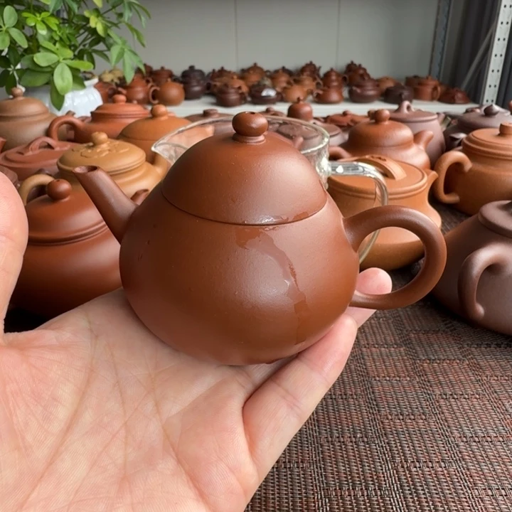 茶杯紫砂小红泥梨形140cc