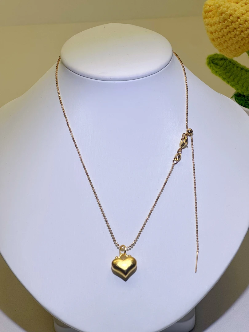 铜合金项链 气质轻奢时尚百搭爱心简约金色坠链项链饰品锁骨链178