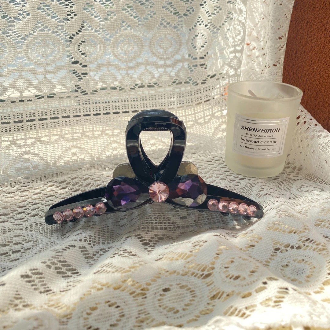 韩国Eunoia Nero【氛围感蝴蝶钻大号抓夹】5077韩版优雅大抓夹