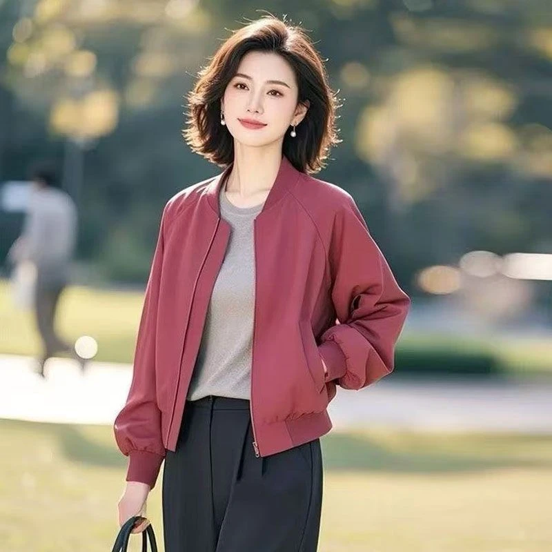 2025超火减龄开春百搭独特超好看韩系休闲女士棒球服薄款夹克外套