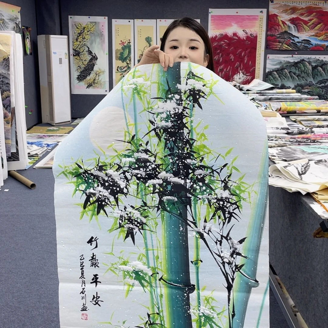 国画作品小姐姐放漏…
