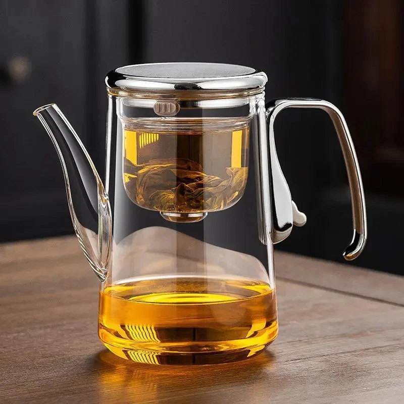 【轻奢】全玻璃内胆飘逸杯泡茶壶磁吸茶水分离一键过滤冲茶器茶具