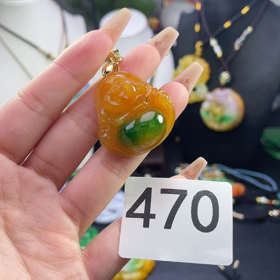 翡翠未镶嵌吊坠(赠链)