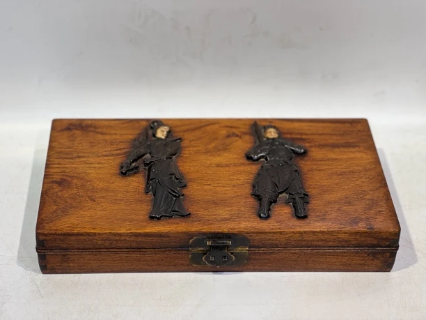 文房木器 雅玩【镶嵌拜贴盒】