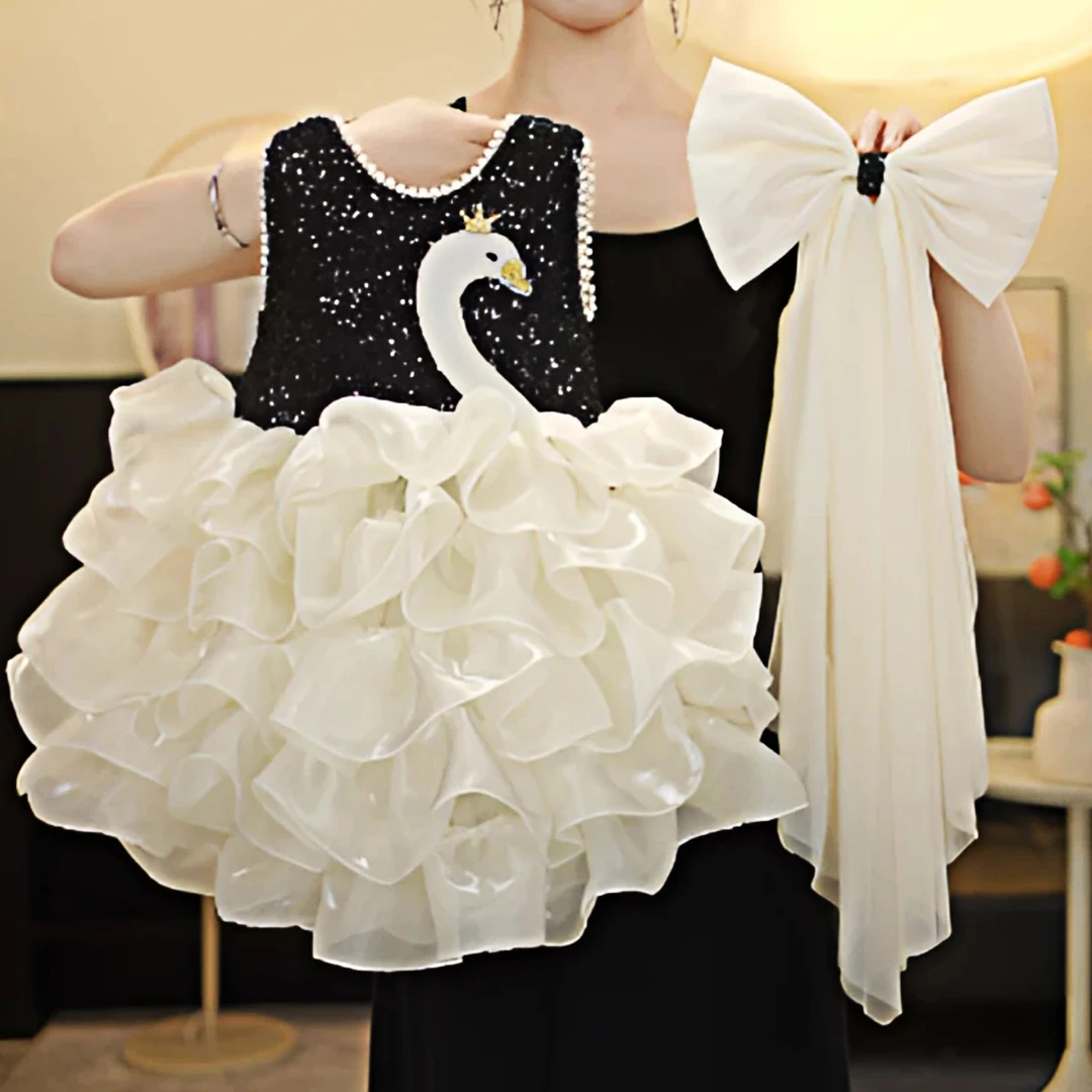 女童连衣裙2025夏季新款儿童洋气蓬蓬网纱裙女孩生日礼服公主裙子