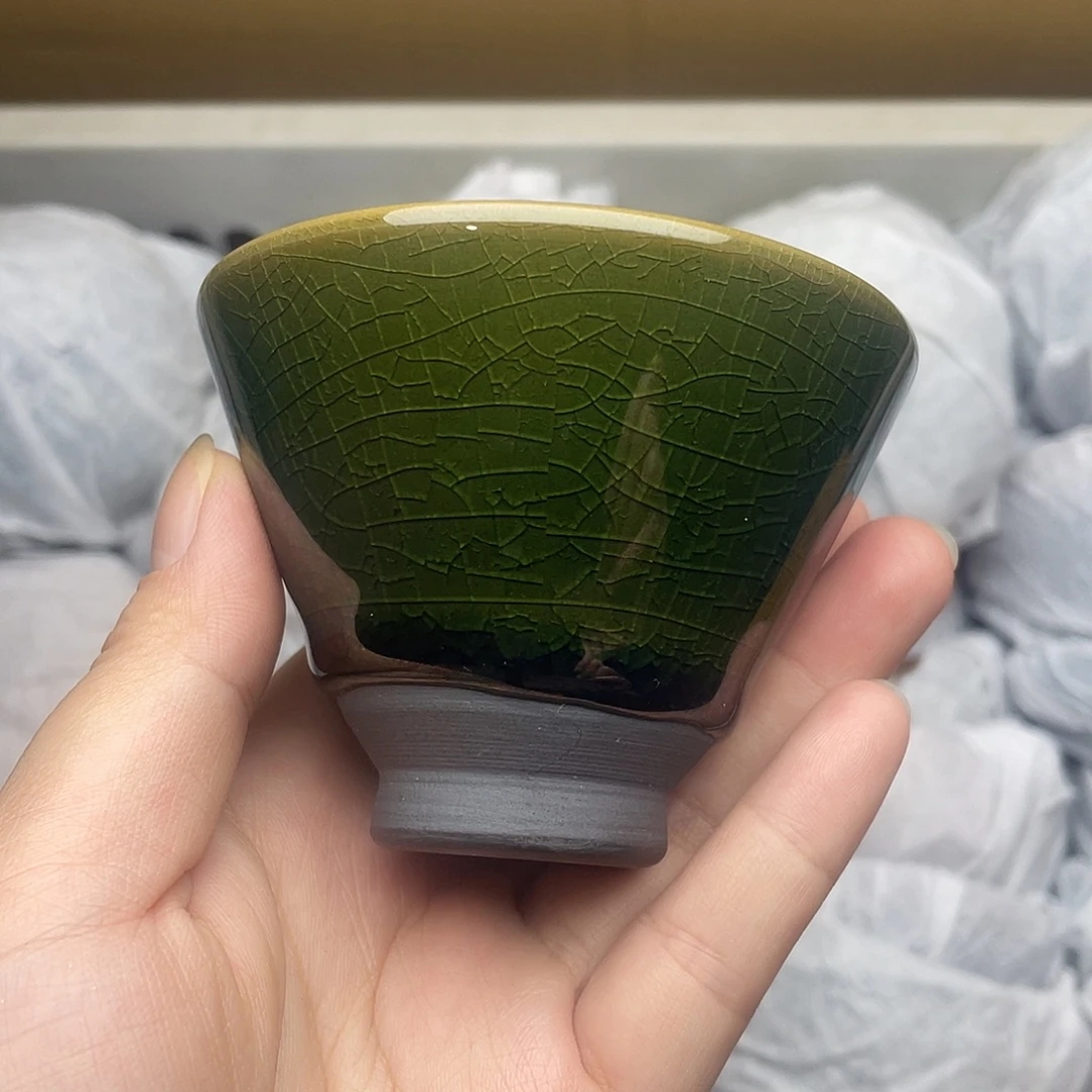 茶盏帝王绿斗笠杯