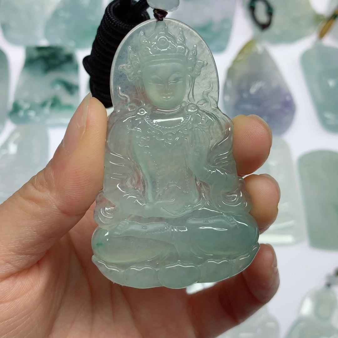 翡翠颈饰未镶嵌天****生尾款