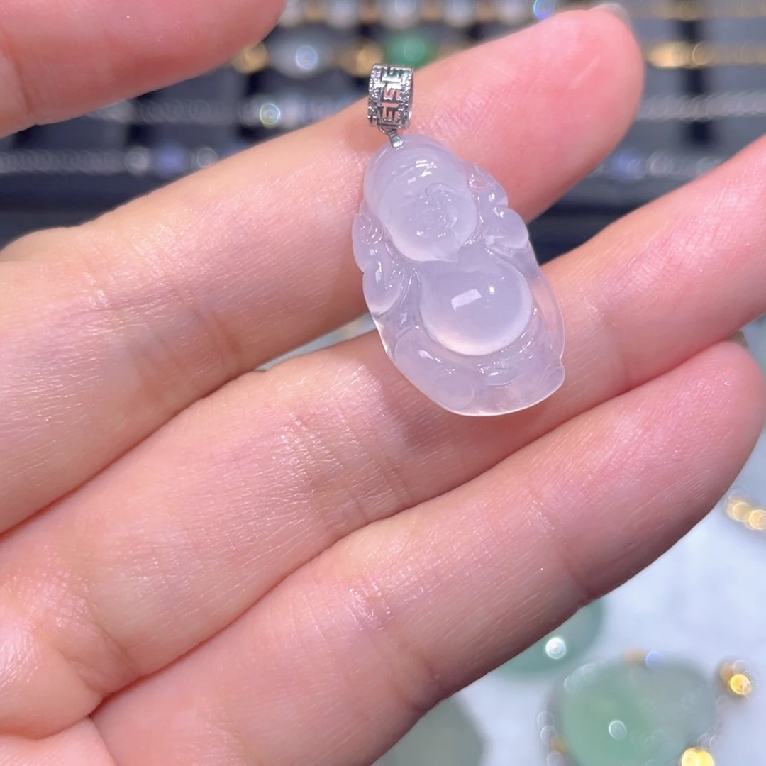 颈饰18K金镶嵌翡翠翡翠