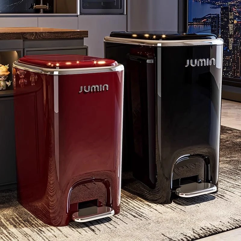 垃圾桶家用2025新款卫生间脚踏式带盖大容量客厅卧室厕所大号纸篓