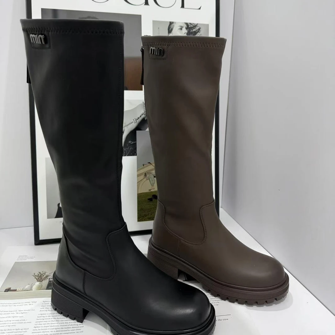 新款瘦腿神器时尚百搭秋冬女士长筒骑士靴917-3S