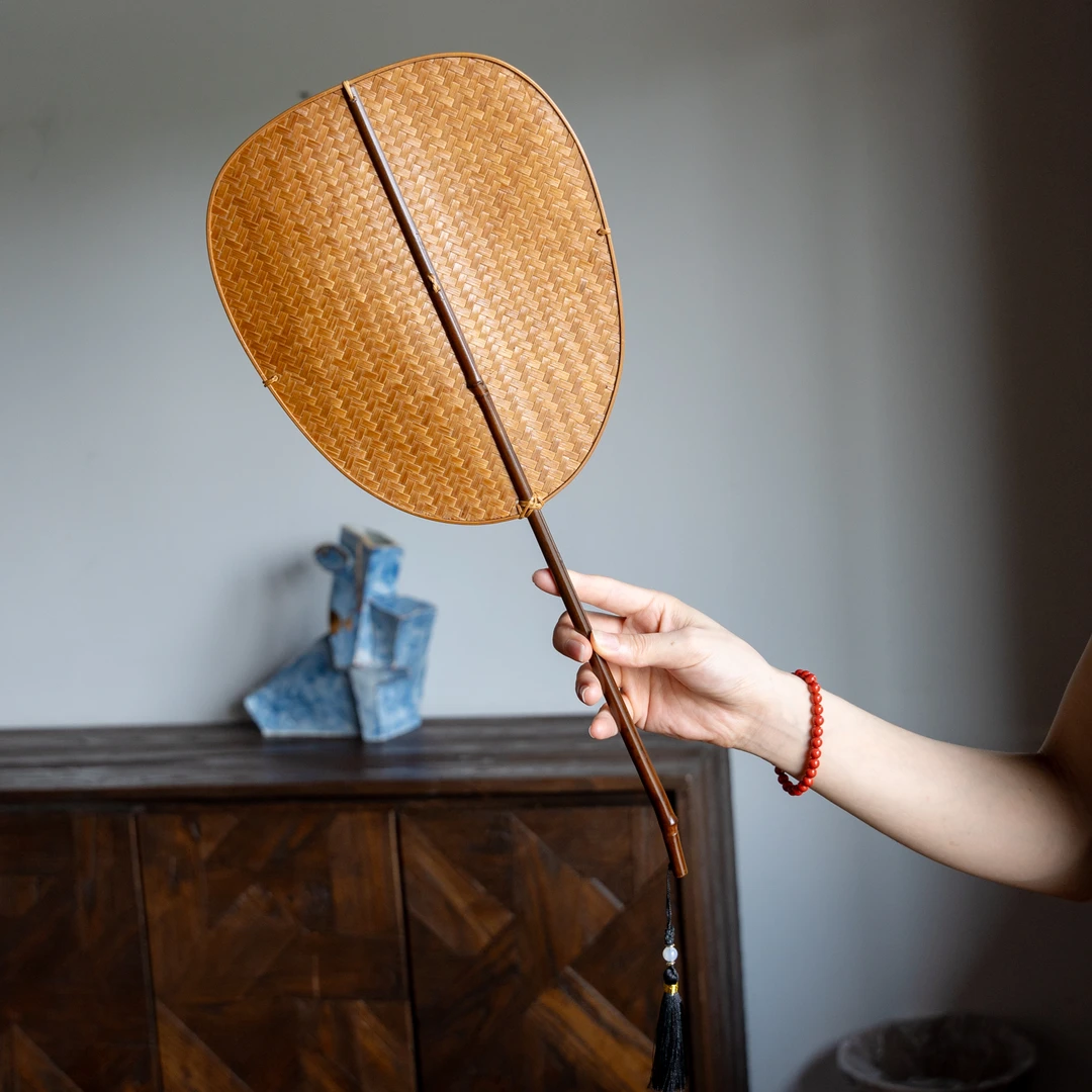 复古中式手工竹编青篦扇夏季手摇扇风实用工艺扇汉服百搭传统竹扇