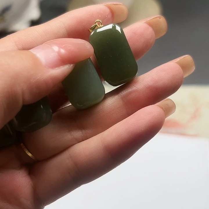 和田玉银S925镶嵌颈饰34